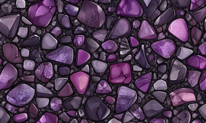 Purple gemstone mosaic texture background; design element
