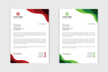 Modern corporate letterhead template design for your project, vector design.