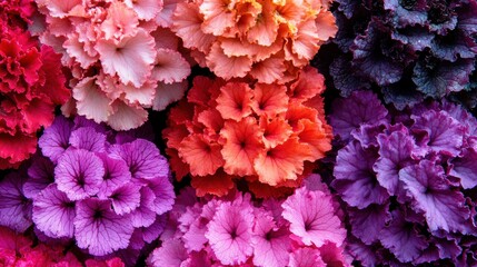 Colorful Flower Arrangement with Various Shades and Textures