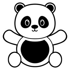 Cute Panda Vector Graphic Art Illustration