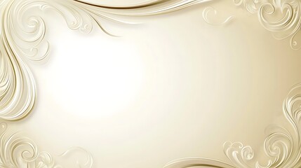 Elegant Beige Floral Frame Design Background