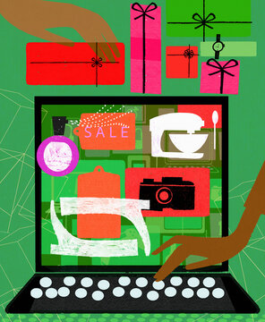 Sale shopping online from home
