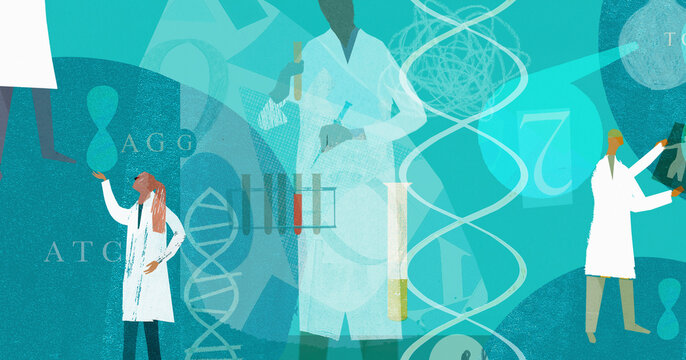 Scientists and genetic research