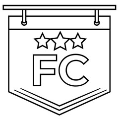 outline cute icon football illustration