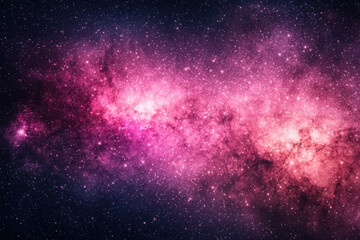 Obraz premium vibrant pink nebula with countless stars in galaxy backdrop