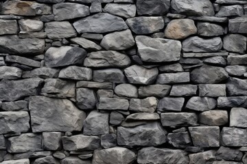 Fototapeta premium Grey Fieldstone Wall Texture for Background. Closeup of Cement Masonry with Textured Effect for a Stone Wall Look