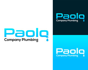 Obraz premium Paolo wordmark plumbing industry company logo design.