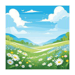 Fototapeta premium Concept of Spring background vector illustration