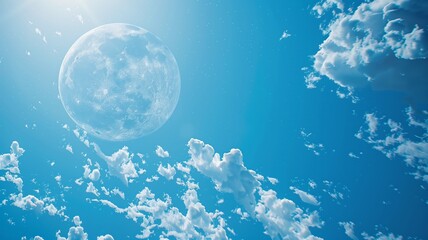 Majestic planet surrounded by ethereal clouds