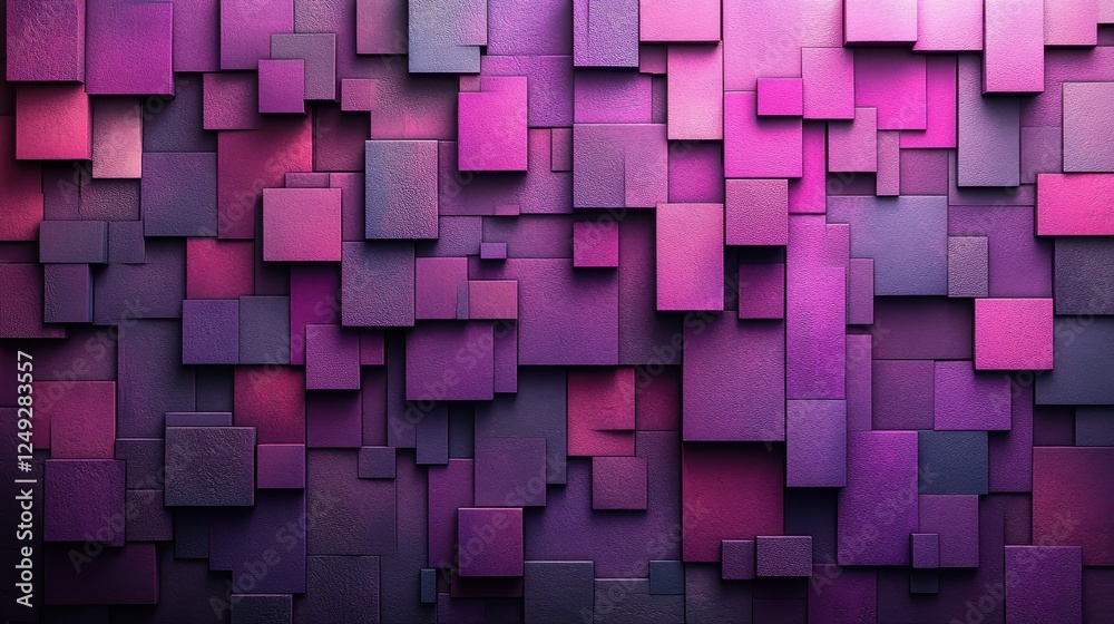 Poster abstract purple cube background texture