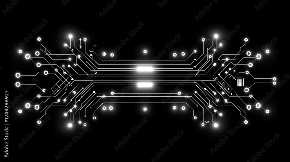 Poster abstract glowing circuit board design; technology background; digital concept