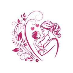Mother’s Day Celebration Vector Art Background Design