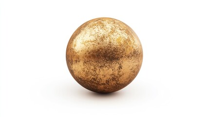 Golden sphere, isolated, studio shot, for design elements