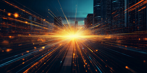 Futuristic robotics in automated manufacturing machine interface technology urban environment ai innovations