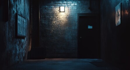 Obraz premium Dark alleyway, urban, passage, posters, dimly lit