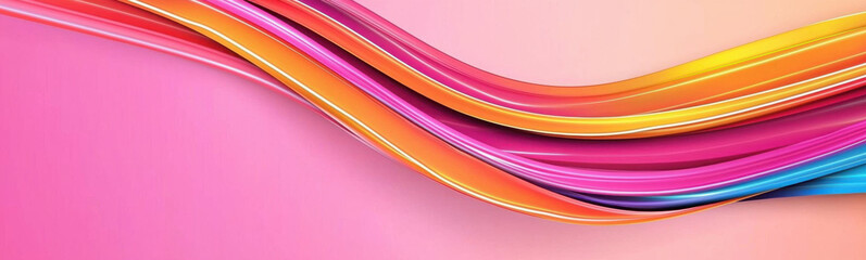 Obraz premium Vibrant abstract background with colorful flowing wave lines