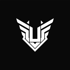 Letter U wing logo