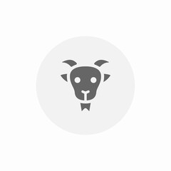 animal goat face icon sign vector