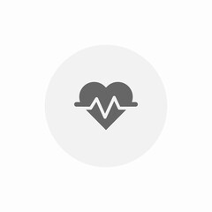 heart beating icon sign vector