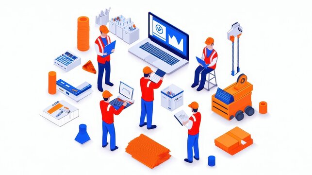 Manufacturing engineers optimizing production workflows, improving planning for efficient output