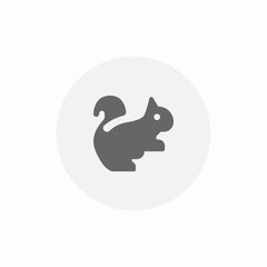 squirrel stand icon sign vector