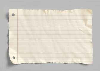 Vintage Torn Notebook Paper PNG - Distressed Lined Background for Scrapbooking

