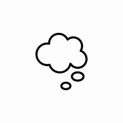 thought text icon sign vector