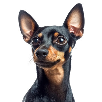 Portrait of a Miniature Pinscher Dog