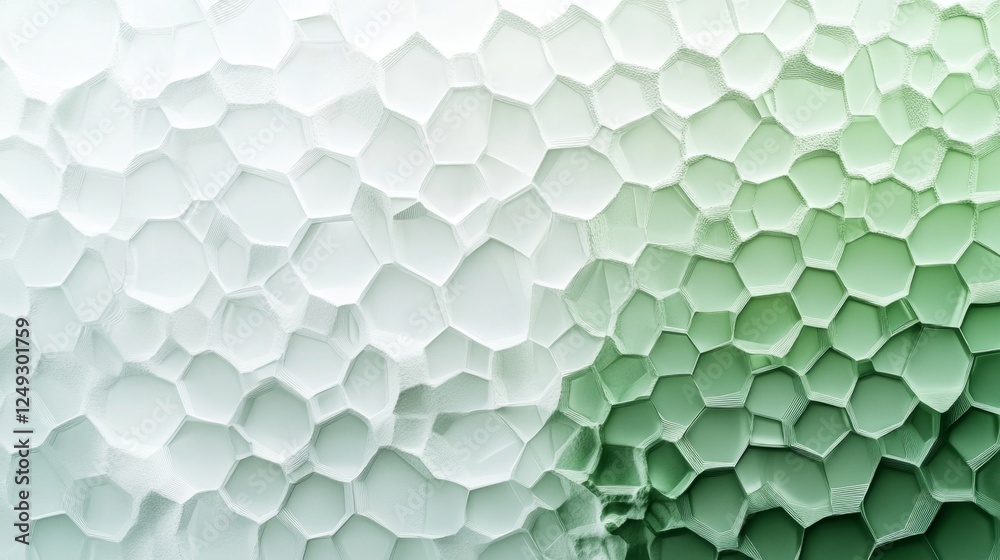 Poster creating abstract vertical gradient over hexagon bokeh artistic exploration digital media contempora