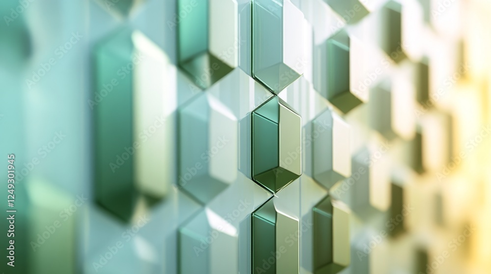 Poster creating abstract vertical gradient over hexagon bokeh abstract art digital design virtual environme