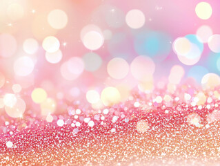Sparkling glitter accents with soft gradient background