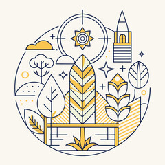 Minimalist Line Art Vector Illustration – Clean, Elegant, and Delicate Thin Line Design 