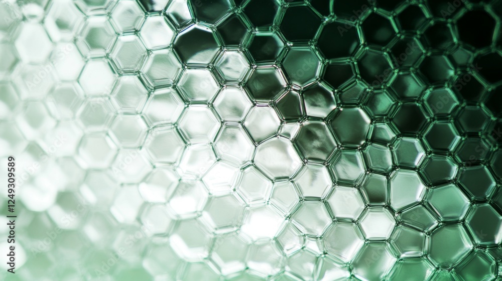 Poster illuminated hexagon bokeh transition studio macro photography abstract environment closeup perspecti