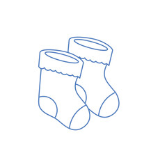 outline cute icon baby shower illustration	
