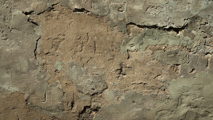 Texture of old concrete wall with plaster close-up