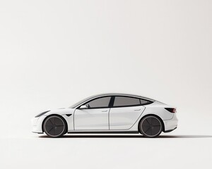 Fototapeta premium Solarpowered electric vehicle with ultrathin flexible panels seamlessly integrated into body design