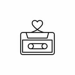 heart tape icon sign vector