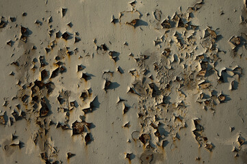 old painted rusty metal wall