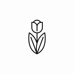 tulip flower icon sign vector