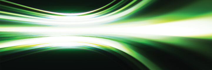 Light green effect reflections, neon illumination in white colors. Bright light lens. Police light effects, lines. Shiny stars, glowing sparks on a black background