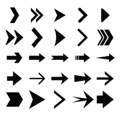 Arrow vector collection. Arrows. Cursor. Modern simple arrows. Vector illustration. Black vector arrows collection. Arrow. Cursor. Arrow vector icon. Arrow icon set for forward click buttons.