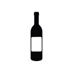 Realistic wine bottle vector design illustration isolated on white background