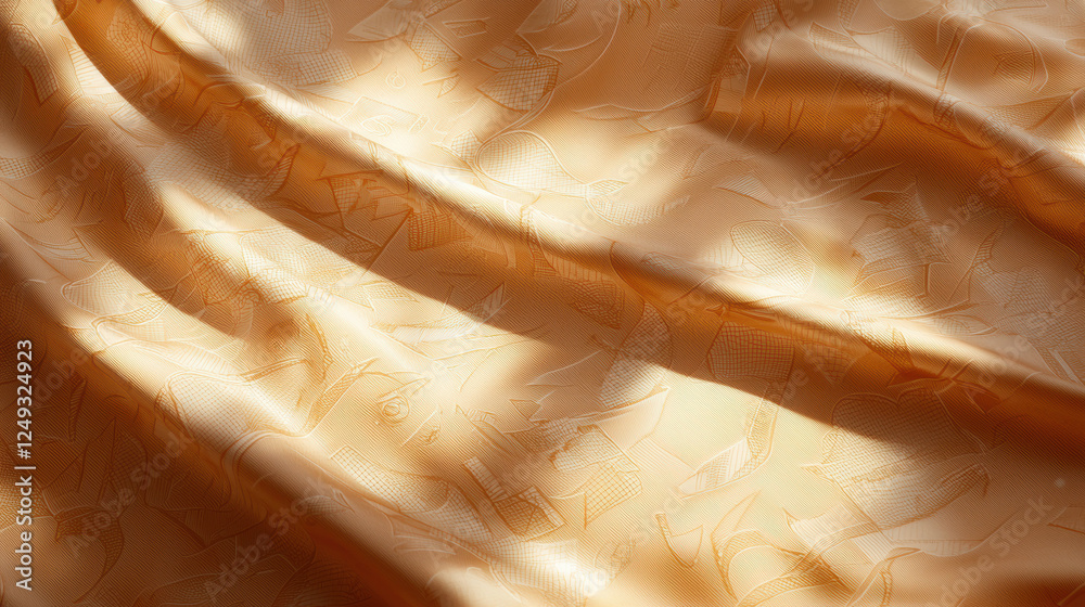 Fototapete Soft fabric with earthy tones and subtle pattern, creating warm ambiance. Ideal for design projects or textile applications