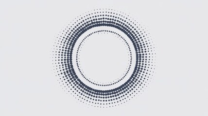 Abstract circular pattern of dark dots creating a hypnotic effect on a light background.