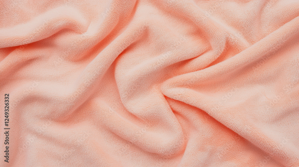 Poster soft textures symbolizing addiction recovery, featuring peach fabric