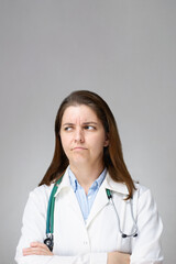 Portrait of an angry doctor