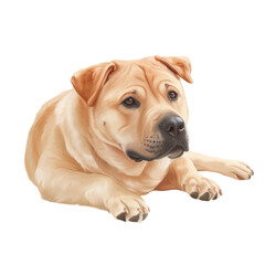 Adorable Golden Dog Lying Down