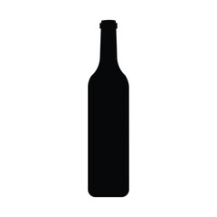 Realistic wine bottle vector design illustration isolated on white background