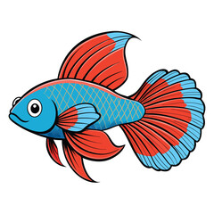 vector illustration of a fish