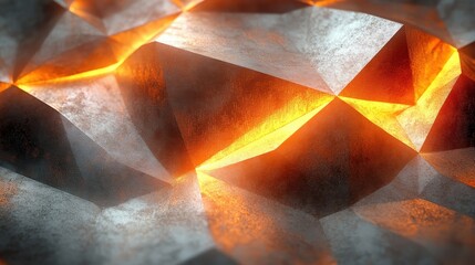 Glowing abstract geometric stone texture background